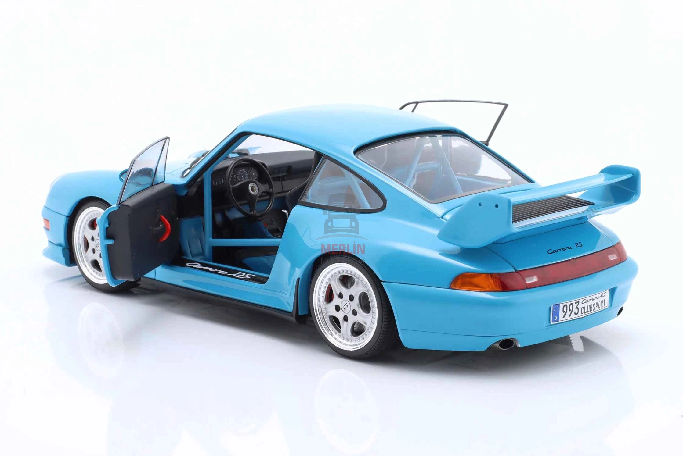 Solido 1/18 Scale Porsche 911 (993) Clubsport – Riviera Blue – 1997