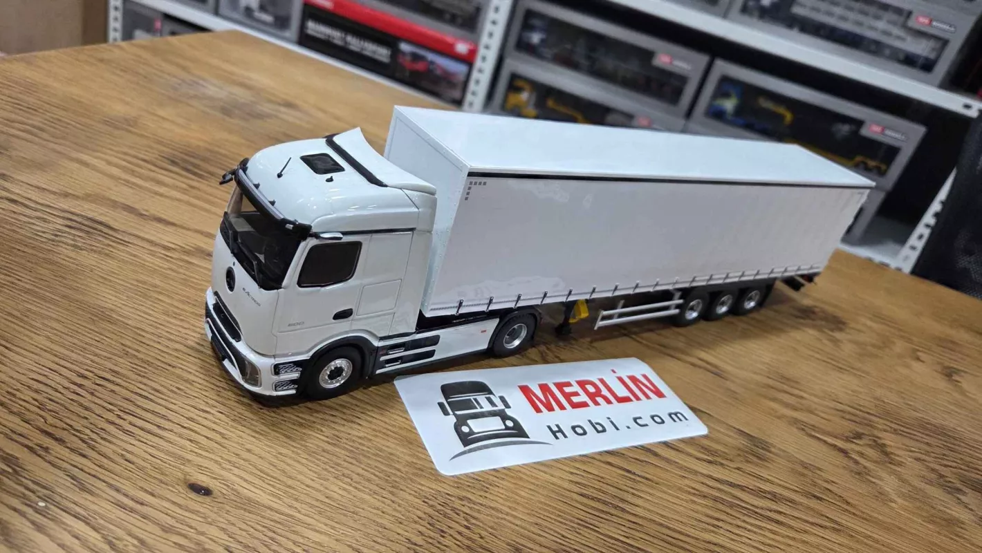 1/43  Mercedes Benz EActros 2026 + Tenteli  Dorseli  - PRO Kabin Beyaz - Eligor