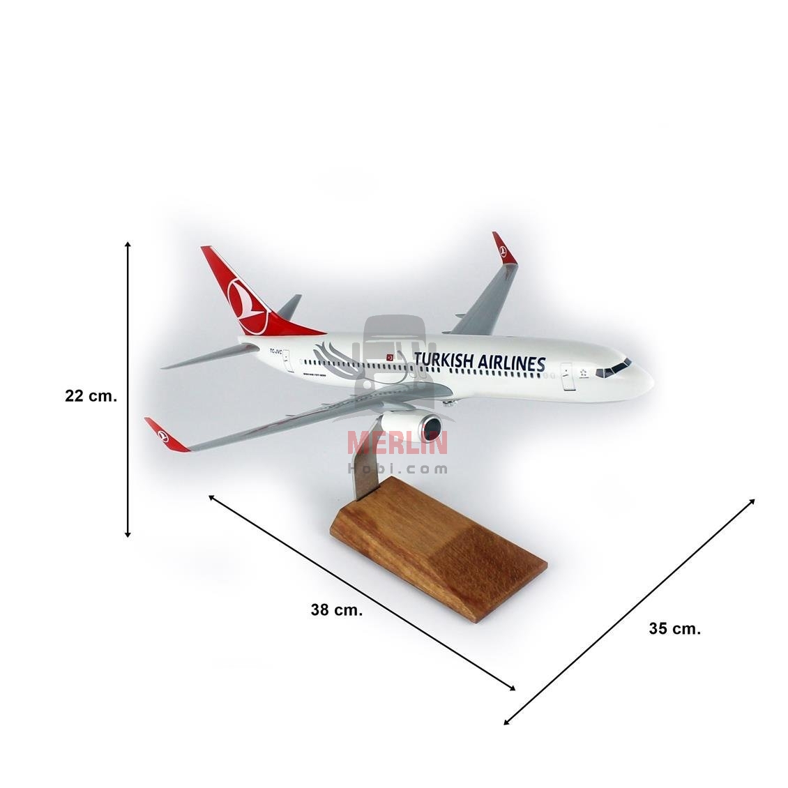 1/100 Ölçek, THY Lale Logolu B737-800 Yolcu Uçağı, Sergilemeye