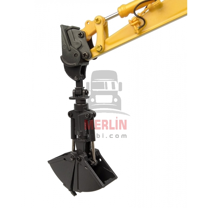 1/50 ölçek Komatsu PW148-11 on wheeles with bucket and clamshell Excavator Diecast