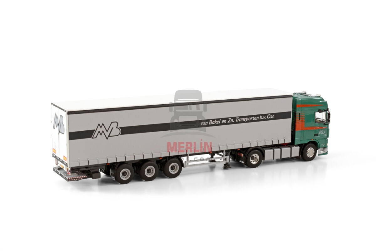 1/50  DAF XF 95 SUPER SPACE CAB 4X2 Tenteli Dorseli  - VAN BAKEL