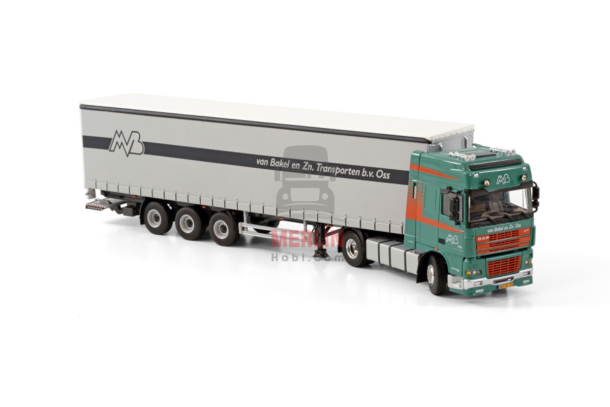 1/50  DAF XF 95 SUPER SPACE CAB 4X2 Tenteli Dorseli  - VAN BAKEL