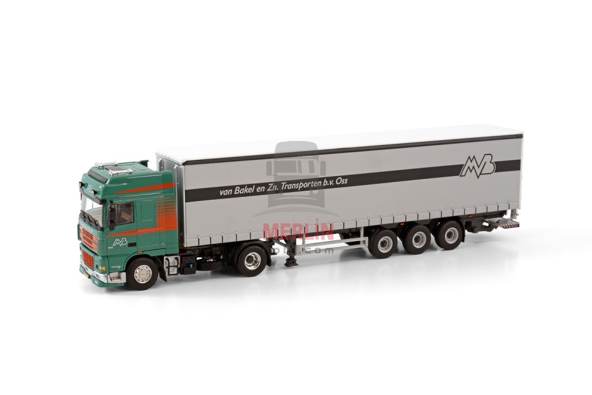 1/50  DAF XF 95 SUPER SPACE CAB 4X2 Tenteli Dorseli  - VAN BAKEL