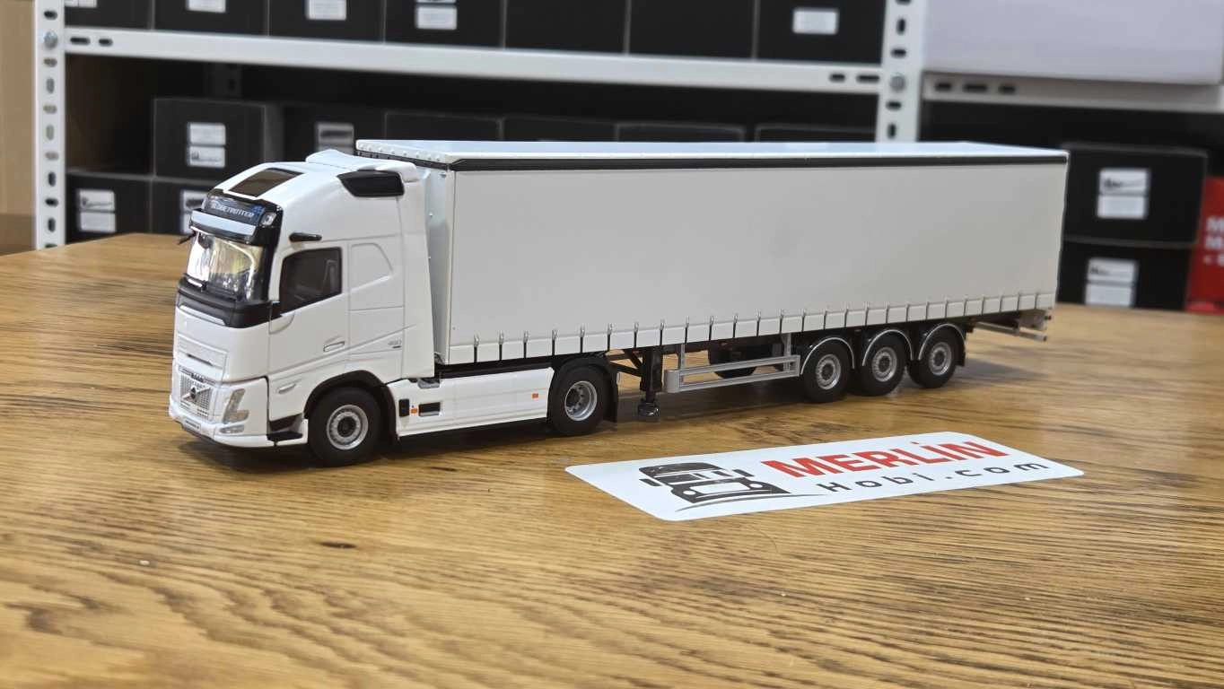 1/50 - VOLVO FH AERO  4X2 + Tenteli  Trailer - Beyaz