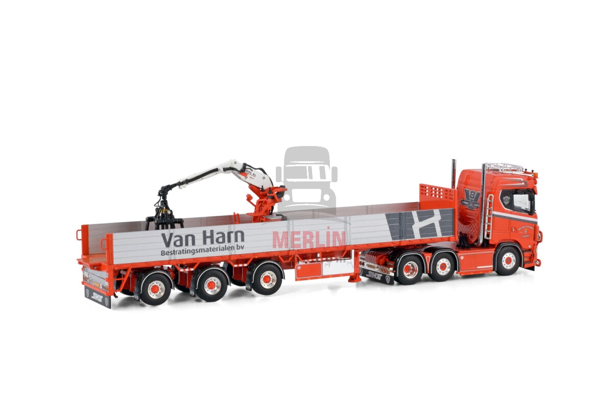 1/50  Scania S Normal CS20N 6x2 TwinSteer Brick Semitrailer 3axle - Wernsen Transport