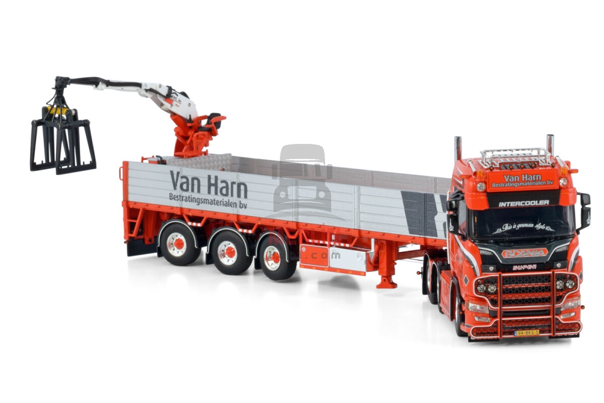1/50  Scania S Normal CS20N 6x2 TwinSteer Brick Semitrailer 3axle - Wernsen Transport