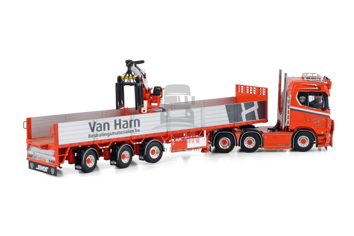 1/50  Scania S Normal CS20N 6x2 TwinSteer Brick Semitrailer 3axle - Wernsen Transport