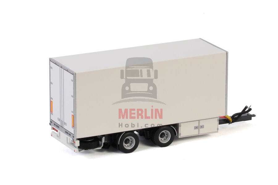 1/50 - White Line; CENTRE - AXLED DRAWBAR | BOX TRAILER - 2 AXLE