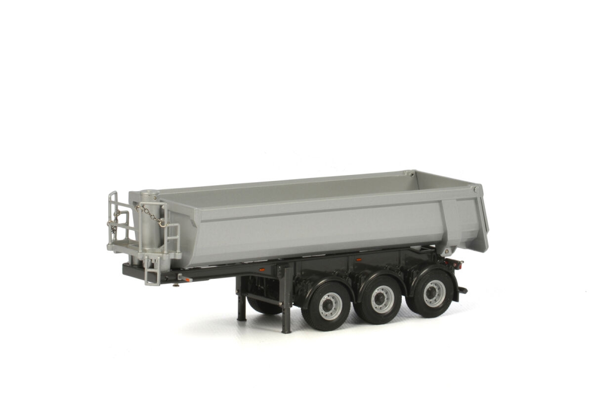 1/50 Damper Dorse 3 Aks Gri Renk Dorse Trailer