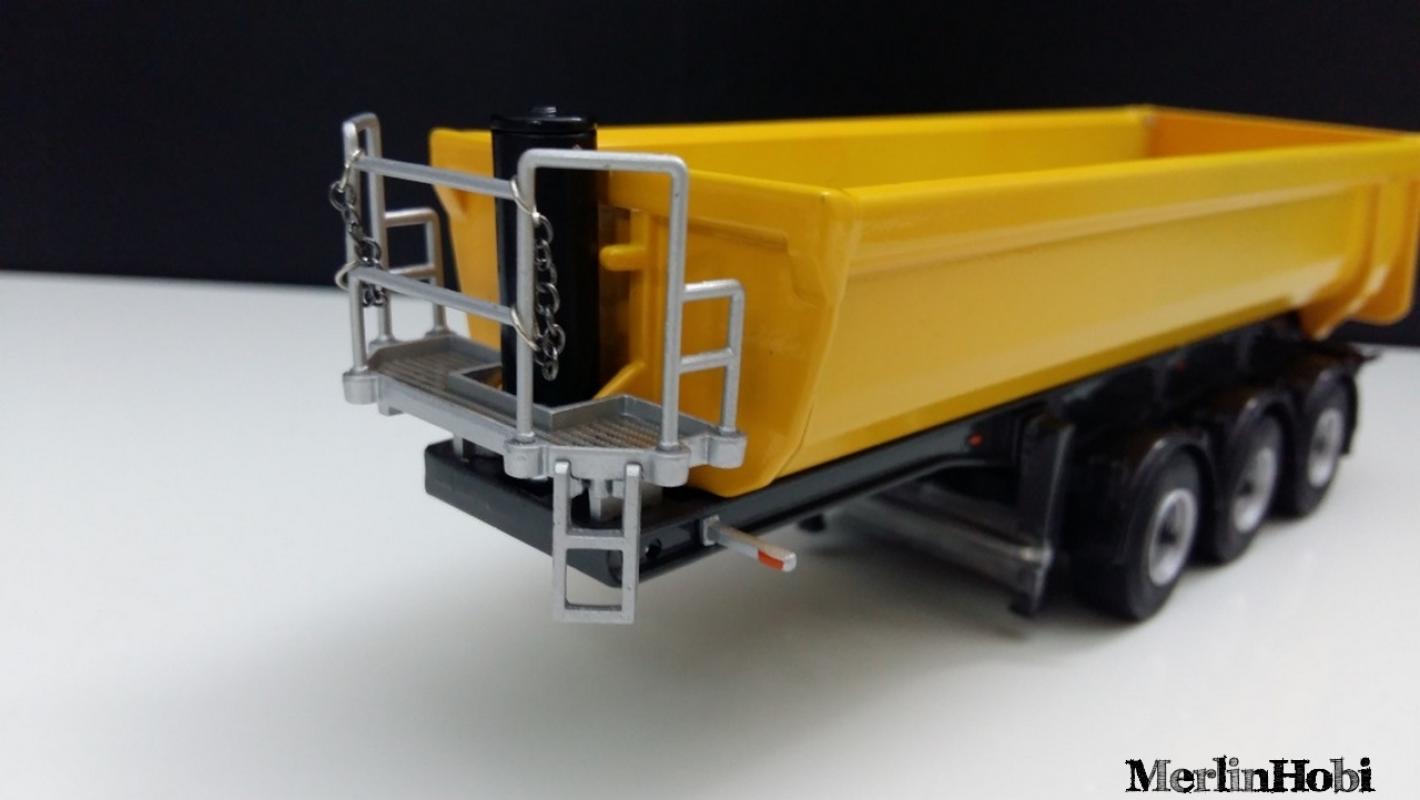 1/50 Damper Trailer 3 Aks  Yellow