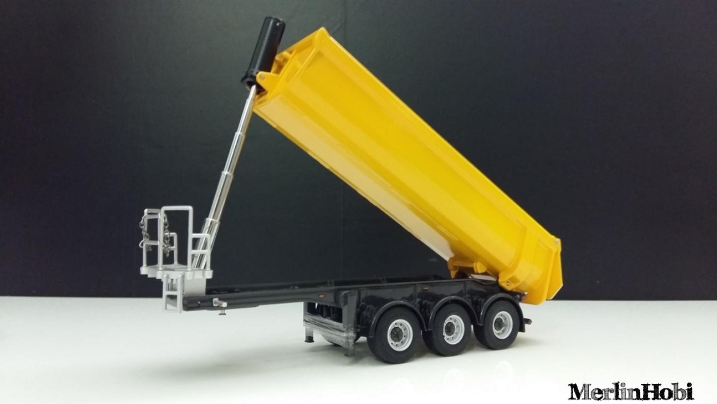 1/50 Damper Trailer 3 Aks  Yellow